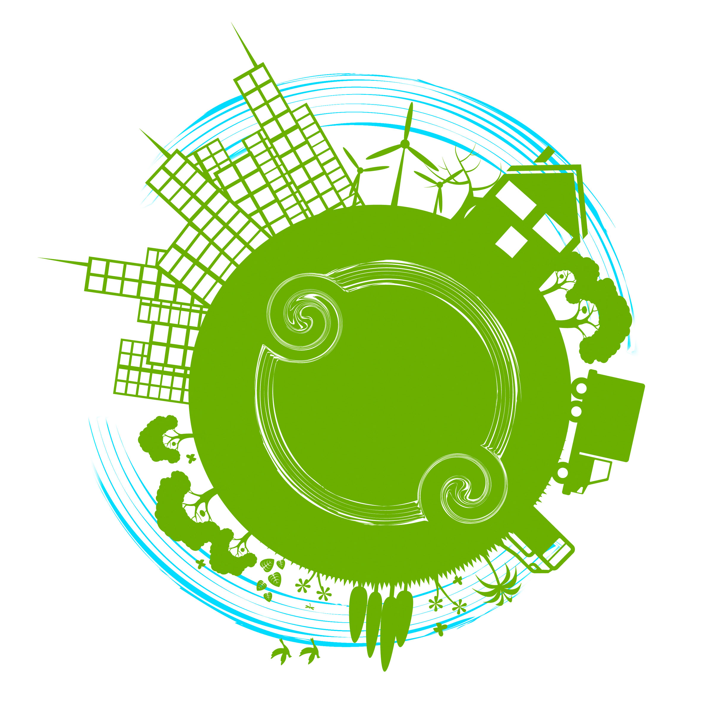 Eco City Represents Earth Day And Cityscape