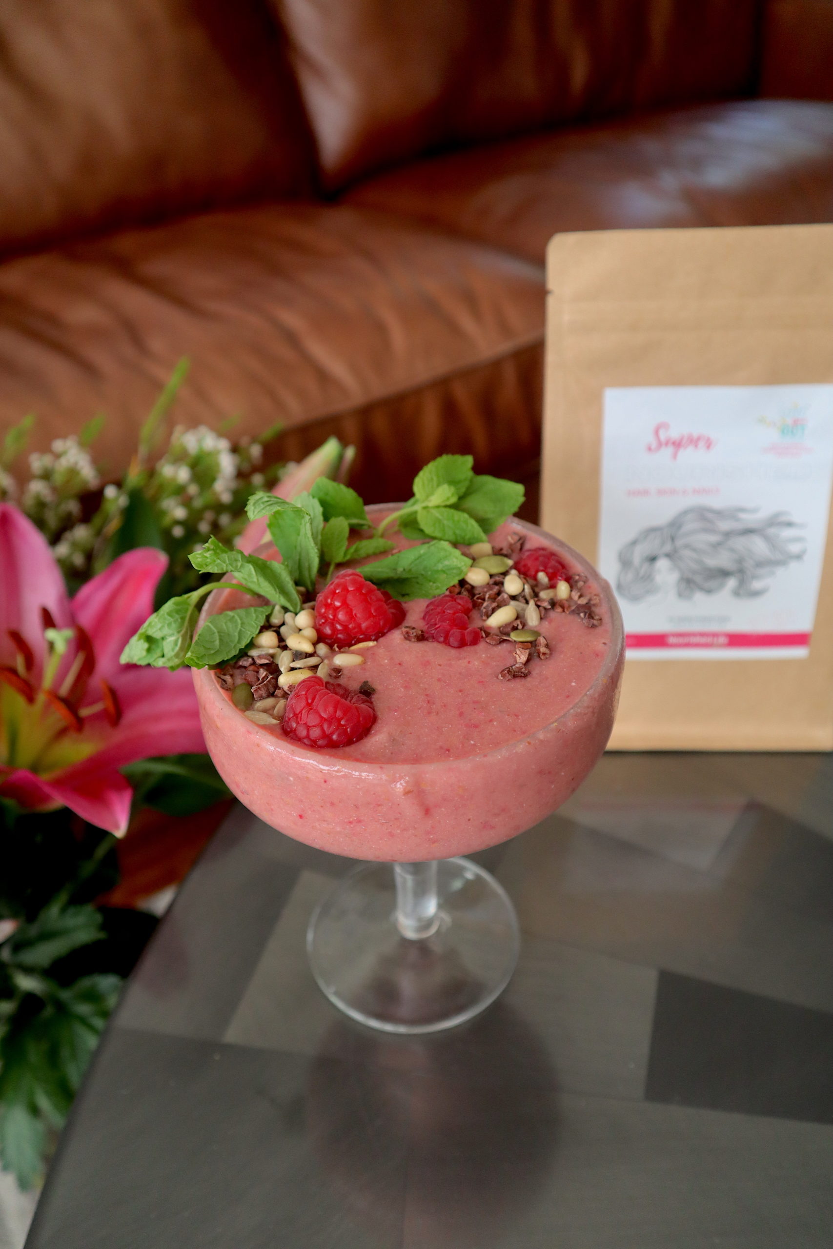 Pretty in Pink Smoothie + Super Nourished Hair Skin and Nails