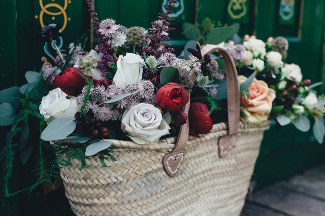flowers in a basket - cleansing for your home